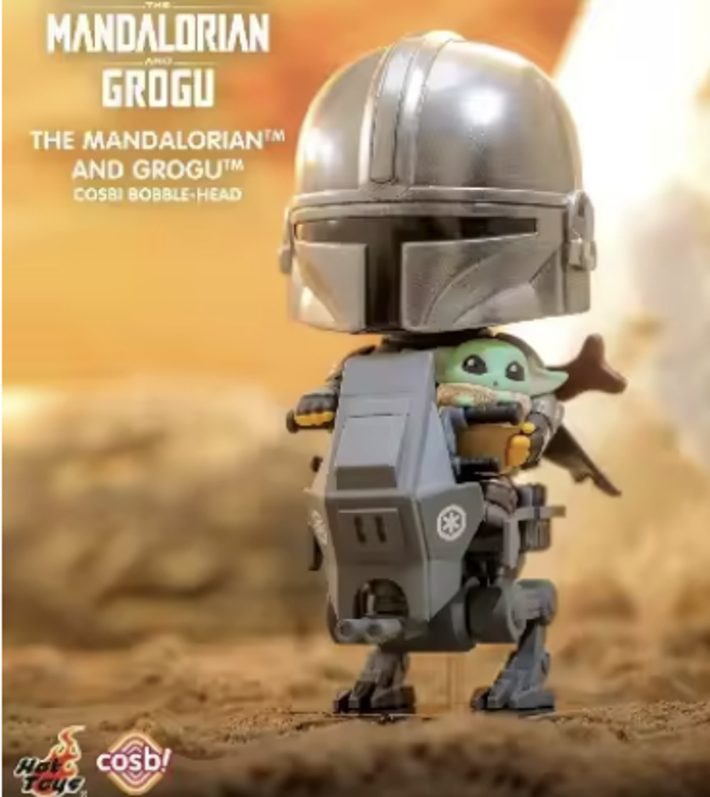 Star Wars x Cosbi x Disney, Mandalorian & Grogu Bobble-Head, AT-RT Walker - New